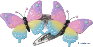 Pastel Butterfly Hair Clips