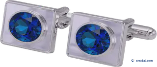 Silver blue cufflinks