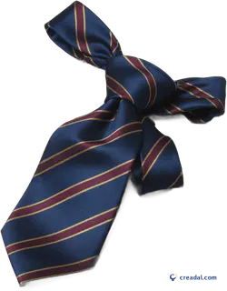 Navy Striped Silk Tie