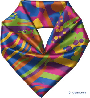 Folded silk scarf