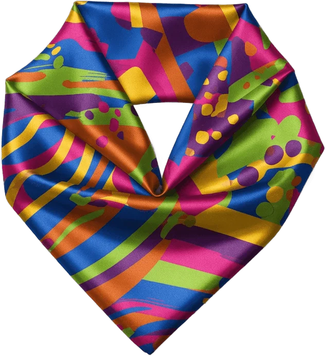 Foulard de soie plié