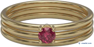 Thin Stacked Gold Rings