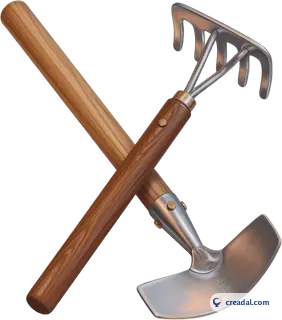Crossed Hoe and Rake
