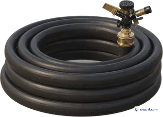 Coiled irrigation hose