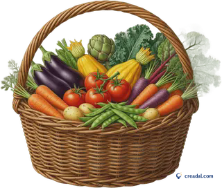 Wicker Harvest Basket
