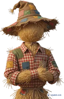 Friendly Straw Scarecrow