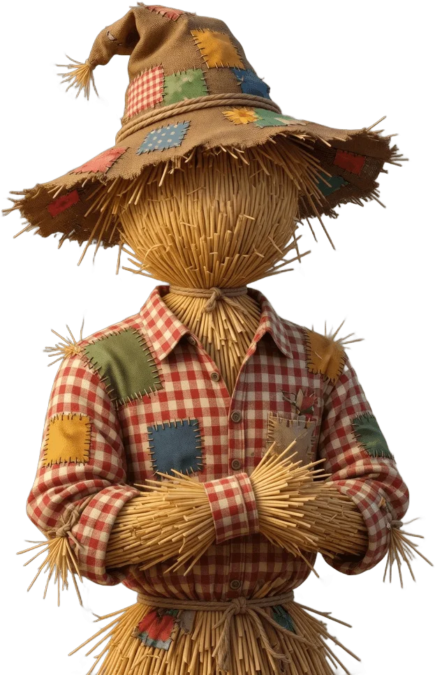 Friendly Straw Scarecrow