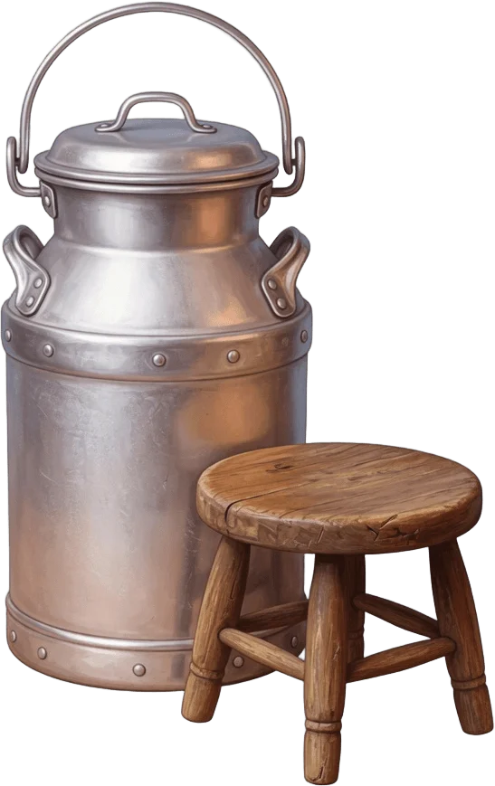Bidon à Lait Argenté