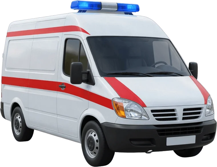 White Ambulance Van