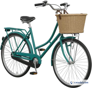 Bicicleta urbana turquesa
