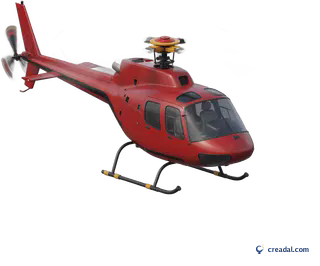 Helicóptero vermelho de resgate