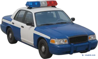 Carro de polícia azul