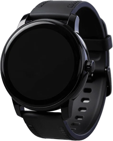 Black round smartwatch