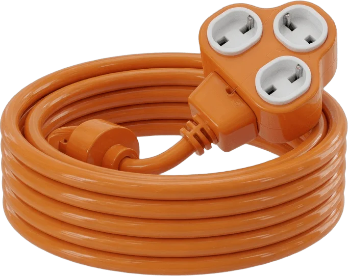 Coiled Orange Extension Cord
