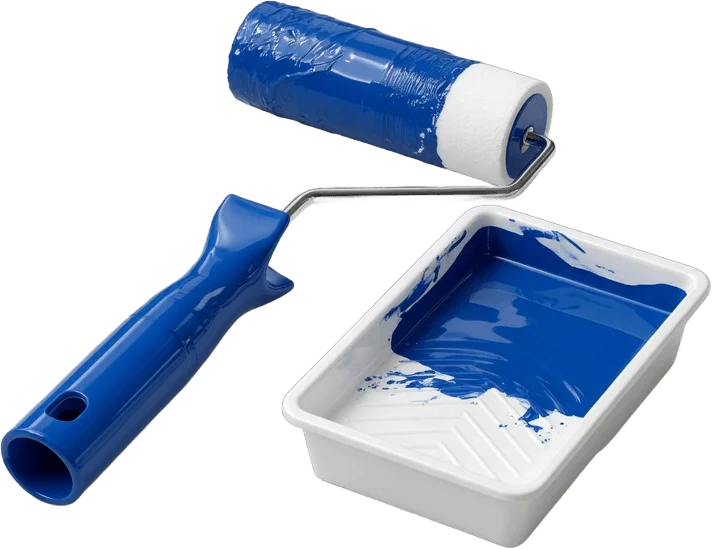 Blue Paint Roller