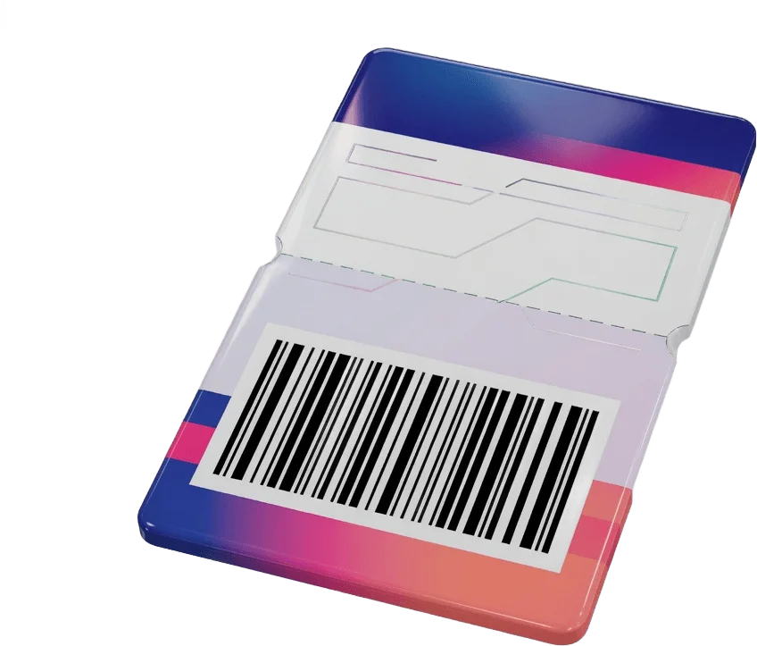 Blank boarding pass