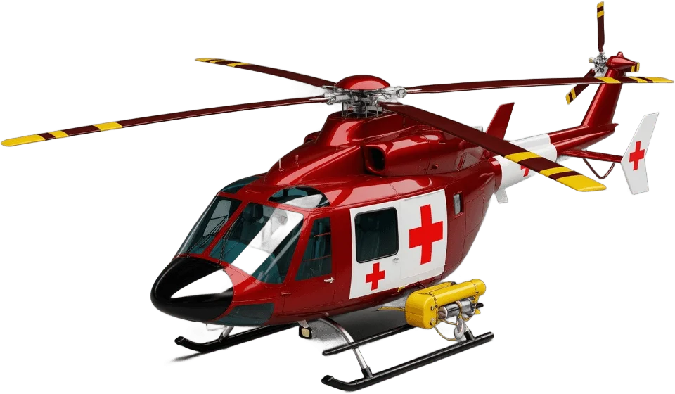 Red Rescue Helicopter