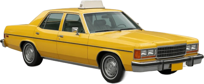 Plain yellow taxi
