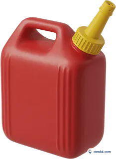 Jerrican rouge en plastique