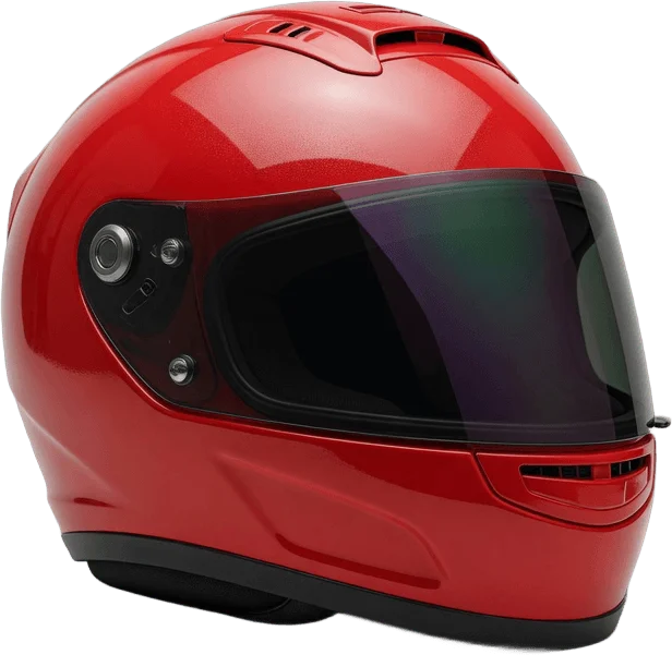 Casque Intégral Rouge Brillant