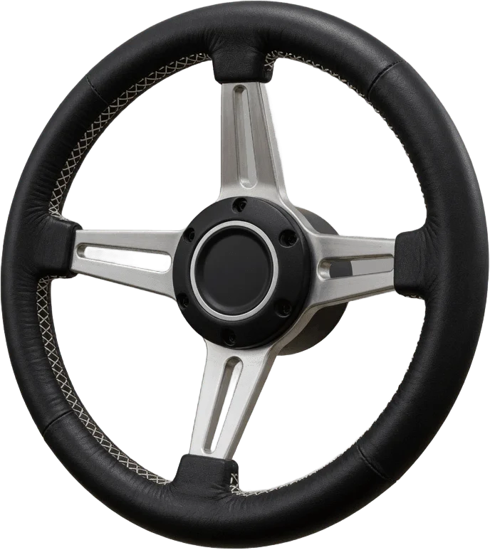 Volant en cuir noir