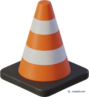 Cône de chantier orange