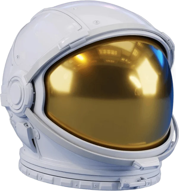Empty Astronaut Helmet