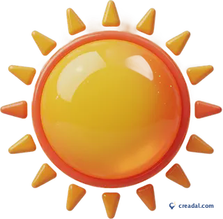 Glowing yellow sun