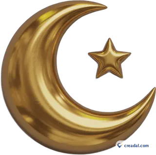 Golden Crescent Moon