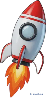 Cartoon Launch Rocket