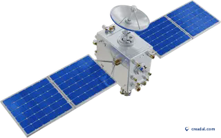 Blue panel satellite
