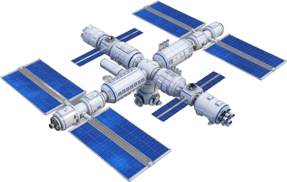 軌道上の宇宙ステーション