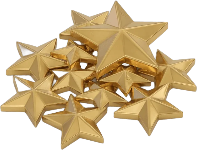 金色の星の群れ