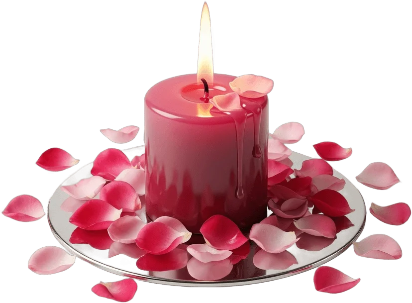 Romantic Candles and Petals