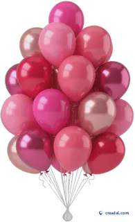 Pembe Kırmızı Balonlar