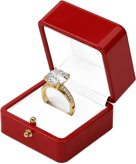 Écrin de Bague Rouge