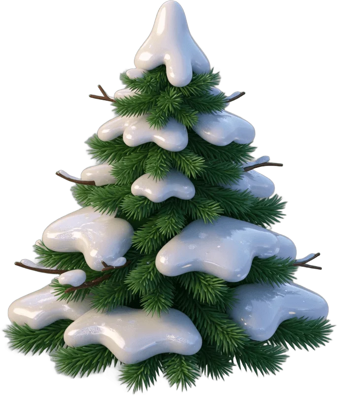 Snowy Pine Tree