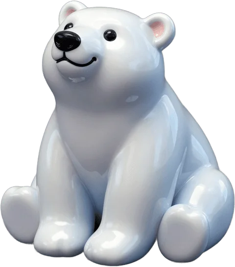 Süßer Sitzender Eisbär