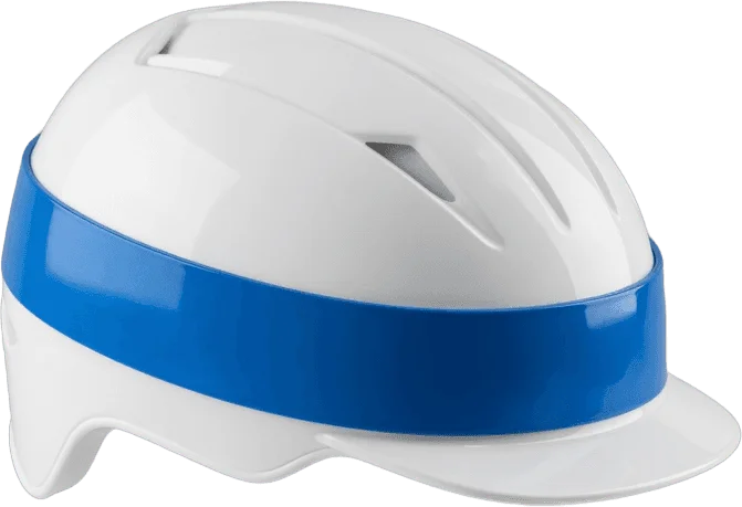 Weißer Skihelm