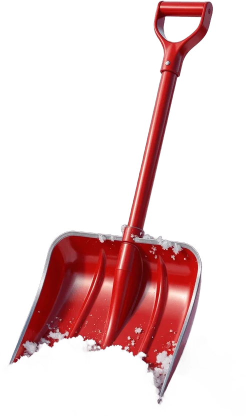 Pelle à neige rouge