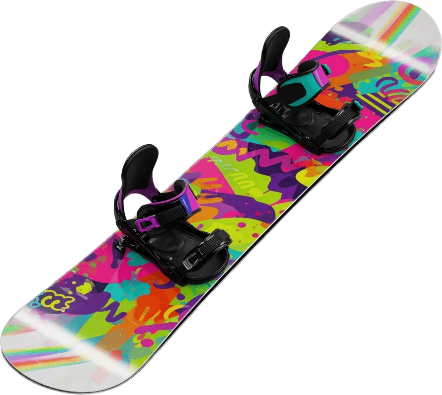 Snowboard Abstrait Coloré