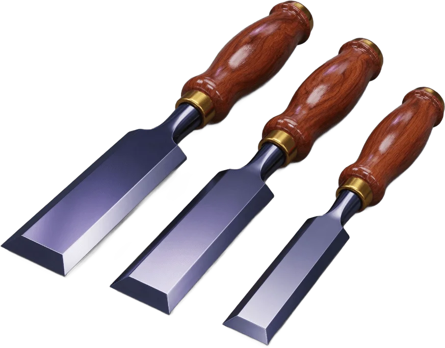 Three Wood Chisels