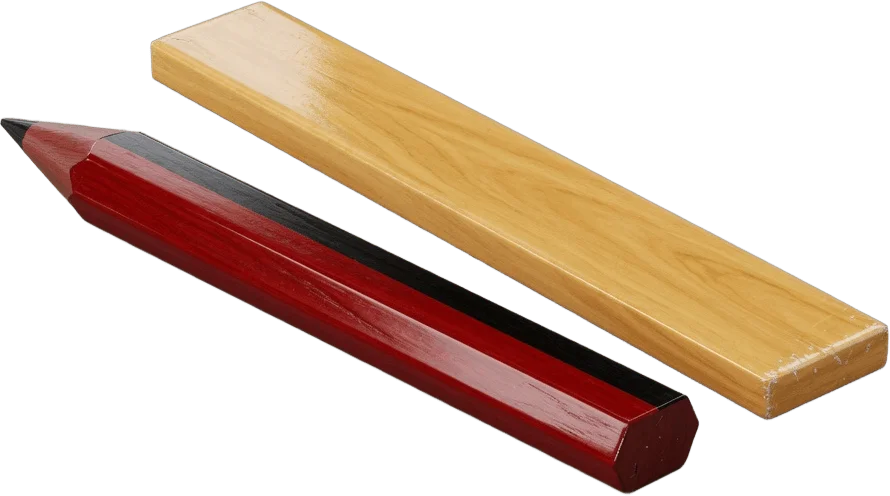 Carpenter Pencil and Ruler