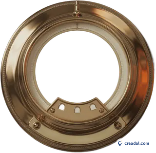 Round brass barometer