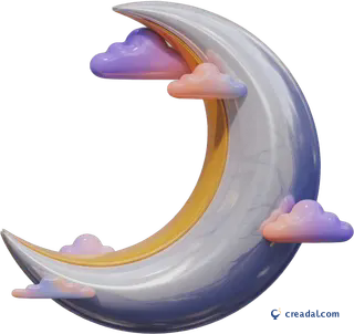 Crescent Moon with Clouds