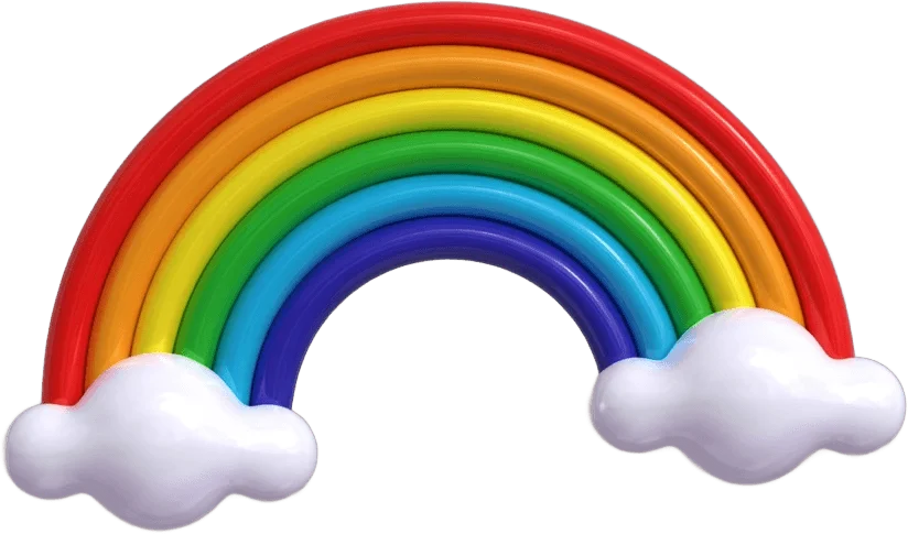 Bright rainbow arc