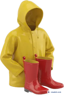 Yellow Raincoat and Boots
