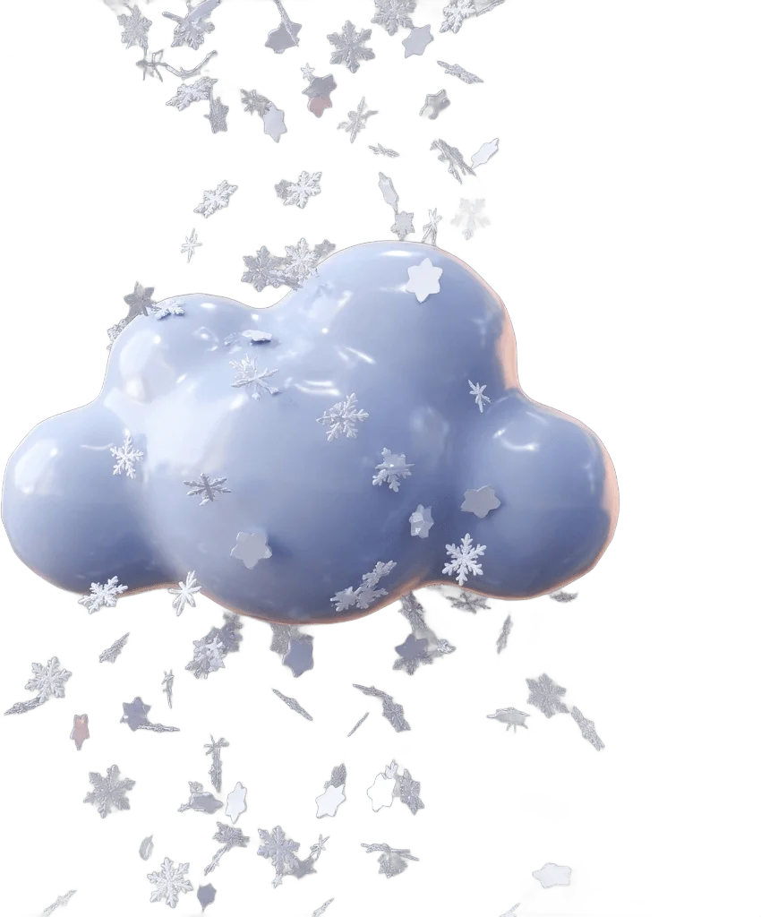 Pale snow cloud
