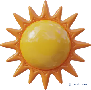 Bright glossy sun
