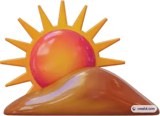 Sunrise over hill